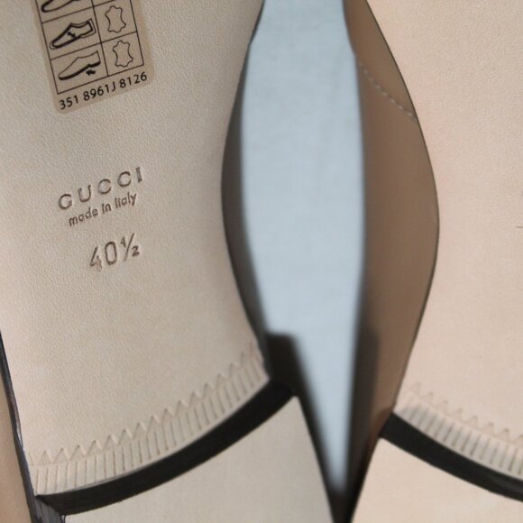 NWB Gucci Horsebit Leather Flats Loafers Slip Ons Bright Camel 40.5 466702 - Picture 5 of 6